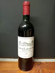une bouteille du chateau Lalande borie de 1985!!!!!!!!!!!!!!!!!!! niveau et étiquette (voir photo)  envoi colissimo...