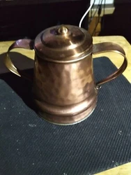 vintage gregorian solid hammered copper two handle small pot with lid.This pot is in good condition the copper is dirty...