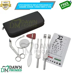 The tuning fork will not lateralize if both ears are normal. ➼ 6 PIECE DIAGNOSTIC PERCUSSION REFLEX SET to detect...