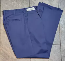 New G&K Services 100% Cotton Work Pants Navy Blue 35 x 32 RN73262 Cintas. Waist 17.5