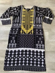 Black and white print with yellow embroidery tunic dress. Very nice preowned condition. No issues. Very...