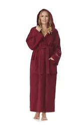 This Turkish Terry Cotton Hooded Robe is the ideal bathrobe to wear after a wash, swim, gym, pool or at the beach....