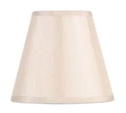 MODEL: S297. HAND TAILORED CHANDELIER LAMP SHADE. COLOR: CHAMPAGNE SHADE & GOLD COLOR HARDWARE. SALE IS FOR 1 SHADE (I...
