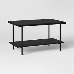 •Rectangular coffee table makes a practical addition to living room, dining room or office decor •Clean-lined...