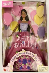 Beautiful, HTF AA Happy Birthday Barbie w/Tiara!  Doll is stunning and in perfect condition, top of box has a sticker...