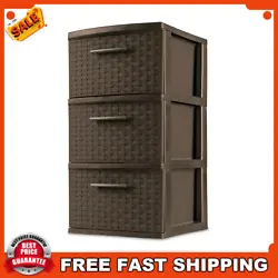Keep your space neat and uncluttered with the Sterilite 3-Drawer Weave Tower. It gives you a decorative solution for...