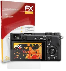 Anti-réfléchissant et absorbant les chocs: atFoliX 3 x FX-Antireflex Protecteur décran pour Sony Alpha a6400 - Made...