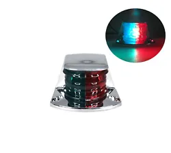 This is a horizontal mount red green bi-color mini bow navigation light made in chrome plated housing. This light is...
