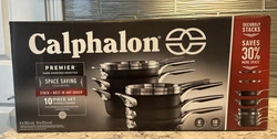 Brand NEW in Box Calphalon Premier 10pc Hard Anodized Nonstick Space Saving Cookware Pans Set. Fast and Free Shipping...