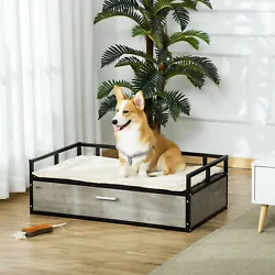 Treat your pet to ultimate relaxation with this wooden pet bed from PawHut. It will not only keep your dog comfortable...