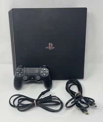 Sony PlayStation 4 Pro 1TB - Jet Black - With Controller & Cords - Tested!. This PlayStation 4 console bundle includes...