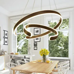 Modern Circular Ring Pendant Light Aluminum LED Chandelier Ceiling Hanging Lamp.