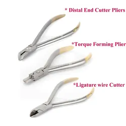 Torque Bending Plier. Ligature Cutter. To cut ligature wire by sharp and thin cutter. Distal End Cutter. To make arch...