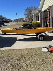 Up for sale is a used 2017 Hobie Mirage Pro Angler 14 fishing kayak with the 180 pedal drive. I fished this kayak...