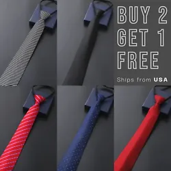 Pre-tied: Each zipper necktie has a pre-made knot with an adjustable loop which can go over the neck. The loop can be...