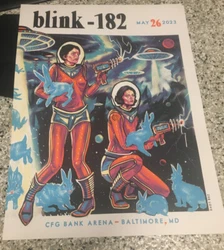 2023 5/26 Blink 182 Tour Poster CFG Bank Arena Baltimore Concert Maryland MD Will be rolled in a tube for shipping...
