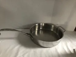 Nice heavy stainless steel pan with double handles.