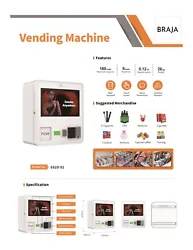 Counter top and wall mounted small vending machine with 18.5