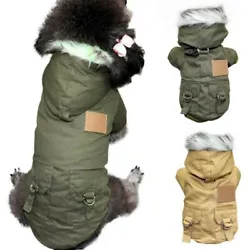Season:Autumn,Winter. Color:Green,Khaki. The plush liner is comfortable and can keep the dog warm, which is very...