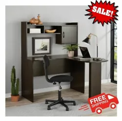 The new L-Desk with Hutch allows for maximum use of space in your room. Place your laptop on the desktop surface and...