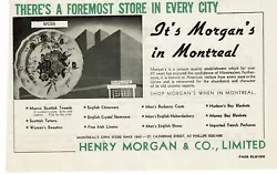 Taken from 1940 Sights and Scenes in Montreal Fifth Annual Edition Travel Brochure.