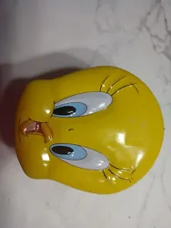 Vintage Tweety Bird Head Tin Embossed Trinket Box Looney Tunes Warner Bro. 1998. Condition is Used. Shipped with USPS...