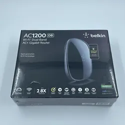 New Sealed Belkin AC 1200 DB Wi-Fi Dual-Band AC+ Gigabit Router. Condition is New. Shipped with USPS Ground Advantage.