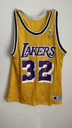 MAGIC JOHNSON LAKERS nba champion jersey size 44. Purple + Gold UsedNo returns