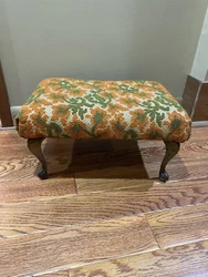 Vintage Crawford Upholstered Foot Stool. Condition is Used. Shipped with USPS Priority Mail.