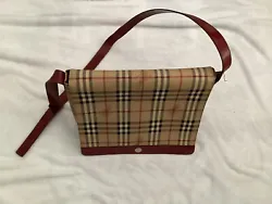 burberry crossbody bag. Handsome looking bag for office or travel.Has some minor normal wear and tear. Bottom corners...