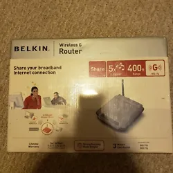 Belkin Wireless G Router ver 6002 Factory Sealed, FSD7230-4.  New and sealed in the box Quick shipping