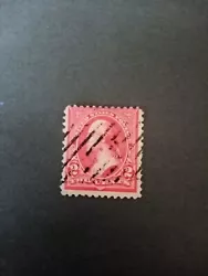 ► RARE : TIMBRE US POSTAGE 2 Cents George Washington Red.