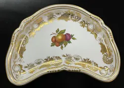 Extremely rare crescent shaped salad or side plate by Spode in the Golden Valley pattern.Golden Valley is a stunning...