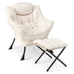 Color: Beige  Materials: Polyester, Metal, Doll Cotton  Dimension of Sofa Chair: 29.5