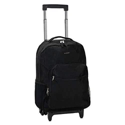 For ages 5 and up. Features include 2 zippered pockets on the front of the bag with one having a built in organizer....