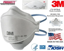 3M 9205+ Aura N95 Particulate Respirator Masks NIOSH Approved. The soft inner material provides added comfort while the...