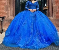 quinceanera dress blue worn one time still in great condition briught from peaches store on archer! Dress was $1500...