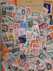 Lot B timbre de collection en ancien francs oblitéré.
