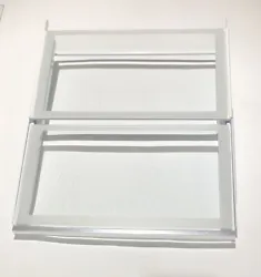 W10811324 W10738156 OEM KitchenAid Refrigerator Glass Slide-Out Shelf. GLASS HAS SCRATCHES ON IT. SEE PICTURES.This is...