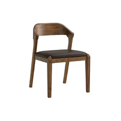 •Constructed with acacia wood •Faux leather upholstery •Chestnut wire-brush finish •Padded seat for comfort...