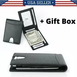 RFID Block. 1 x Carbon Fiber RFID Wallet. Made of high quality carbon fiber and genuine cowhide leather. Soft and...