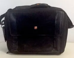 Victorinox Travel Bag ,laptop bag,Multiple Pockets, Multiple zippers, long carry strap, Canvas/Leather, Black, Used,...
