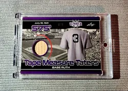 Babe Ruth 2021 Leaf Metal Game Used Bat Tape Measure Taters 575 #6/6 New York Yankees HoF