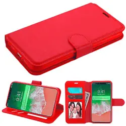 For Samsung Note 10 Leather Flip Wallet Phone Holder Protective Cover RED Samsung Note 10 Leather Flip Wallet Phone...