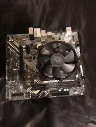 Used ASRock A320M/ac Motherboard, a Ryzen 3 3100 cpu with a cooler master cpu fan