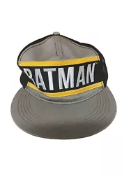 BATMAN Spell Out Mesh Snapback Hat Cap Six Flags.