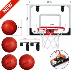 🏀HIGH QUALITY INDOOR BASKETBALL HOOP SET: The backboard is made of a high quality clear polycarbonate, shatter...