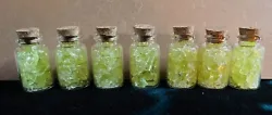 UP FOR SALE IS A NEW VIAL FILLED WITH URANIUM VASELINE CANARY GLASS. NICE GLOW!