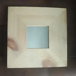 Lot de 2 Miroirs en bois carré  Ikea NEUF  25.5 x 25.5 cm Épaisseur 12mm Miroir 9.5 x 9.5 cm incrusté dans le bois