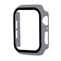 Hard PC Bumper Case w/ Tempered Glass for Apple Watch 45mm Series 7 LIGHT PURPLE Hard PC Bumper Case w/ Tempered Glass...